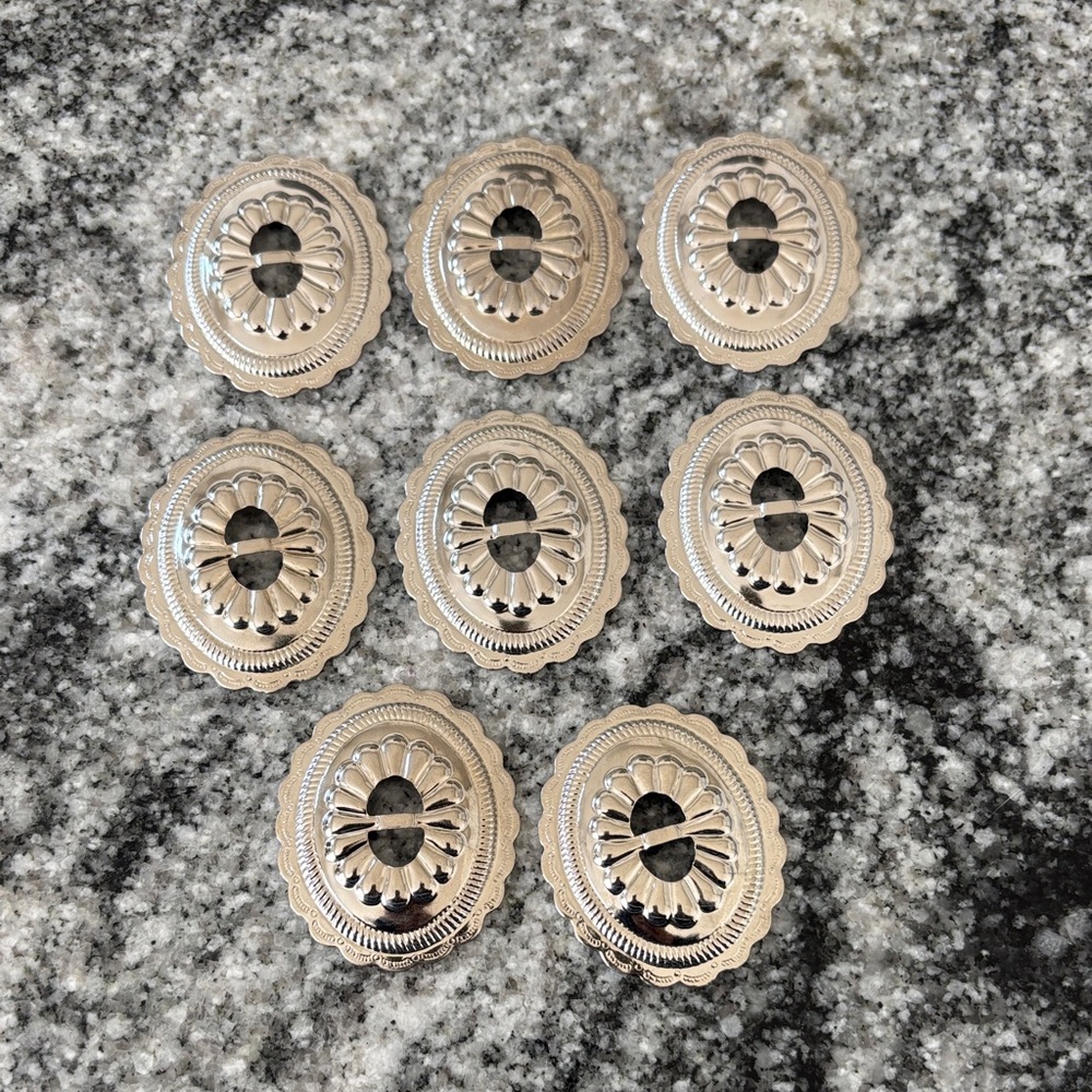 Silver Concho Button Set